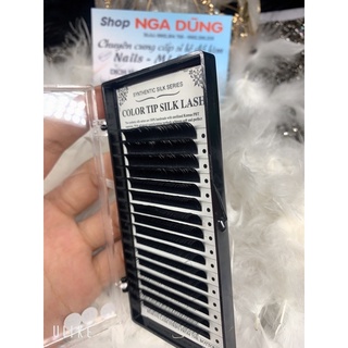 Mi khay mix size hiệu Color tip silk lash