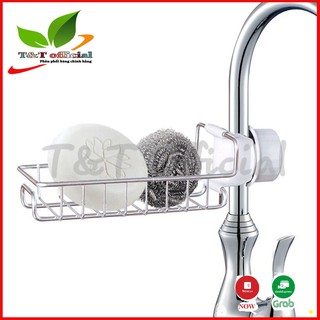 Giá để rẻ rửa bát, bàn chải, xà bông Treo Vòi Nước bồn rửa bát bằng inox