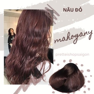 [kèm Trợ Nhuộm+Dưỡng] Kem Nhuộm Tóc Màu NÂU ĐỎ - Phủ Bạc