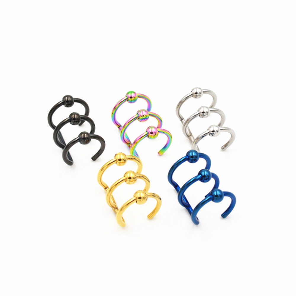 Khuyên Mũi Bằng Thép Không Gỉ Hình Chữ C Mới Cho Nam