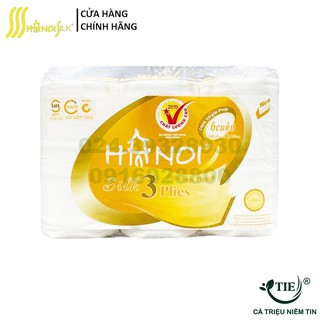 Giấy Vệ Sinh Hà Nội SILK Cao Cấp 3 lớp 6 cuộn không lõi
