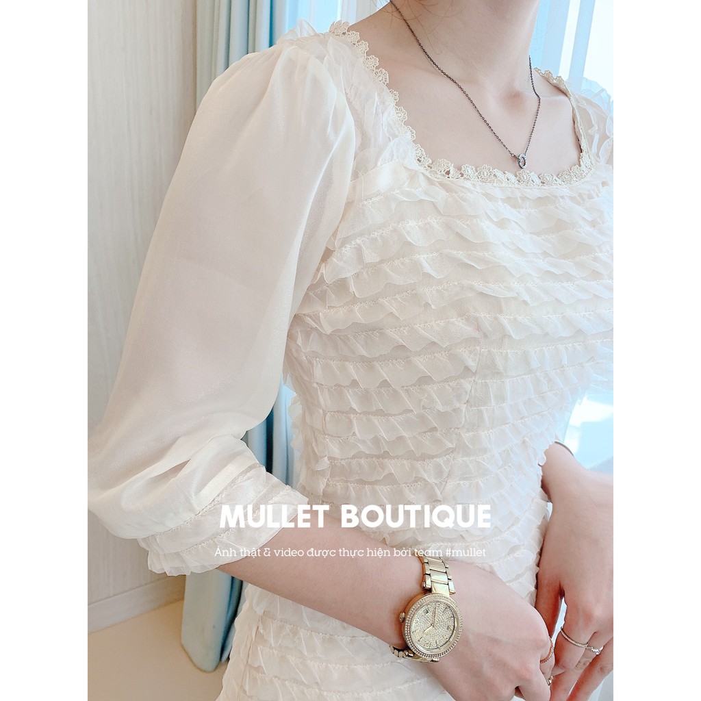 -  VÁY TƠ XẾP TẦNG TAY LỠ by Mullet