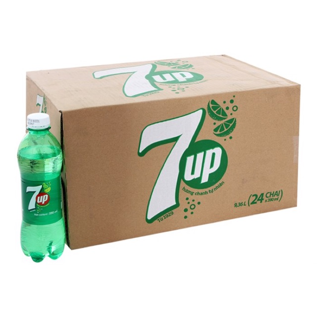 Thùng 24 chai Pepsi/7Up/Mirinda cam