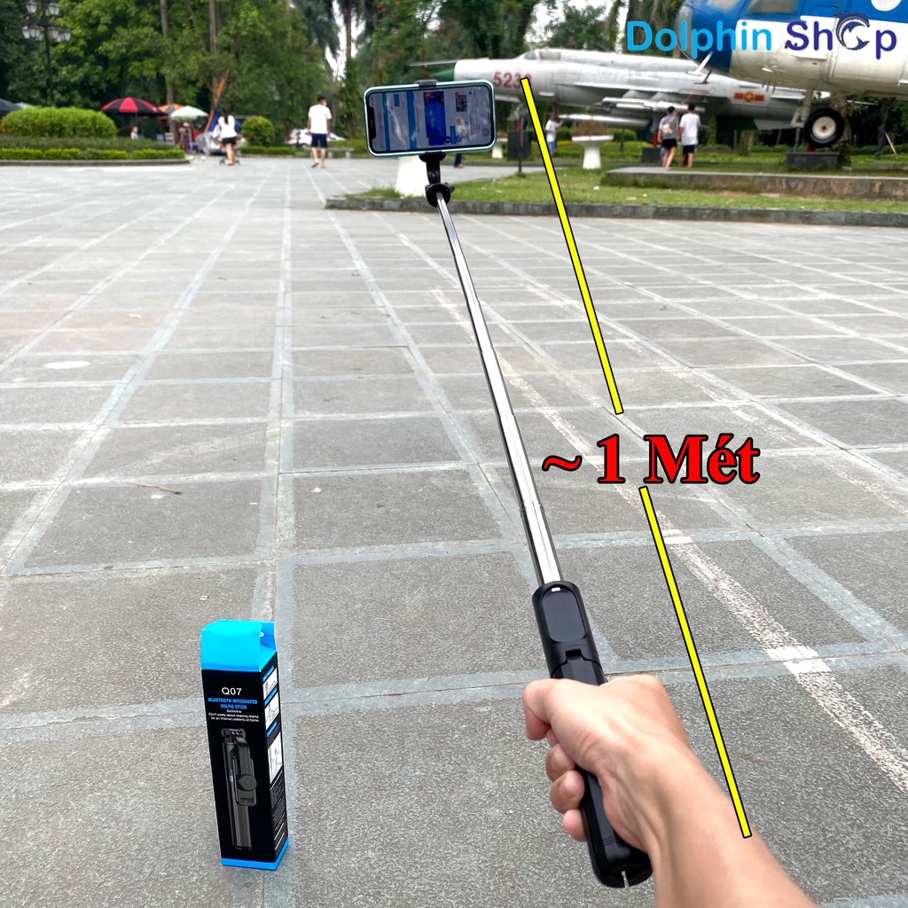 Gậy Tự Sướng Q07 Kiêm Tripod Chụp Ảnh, Quay Video Từ Xa Qua Nút Remote Bluetooth
