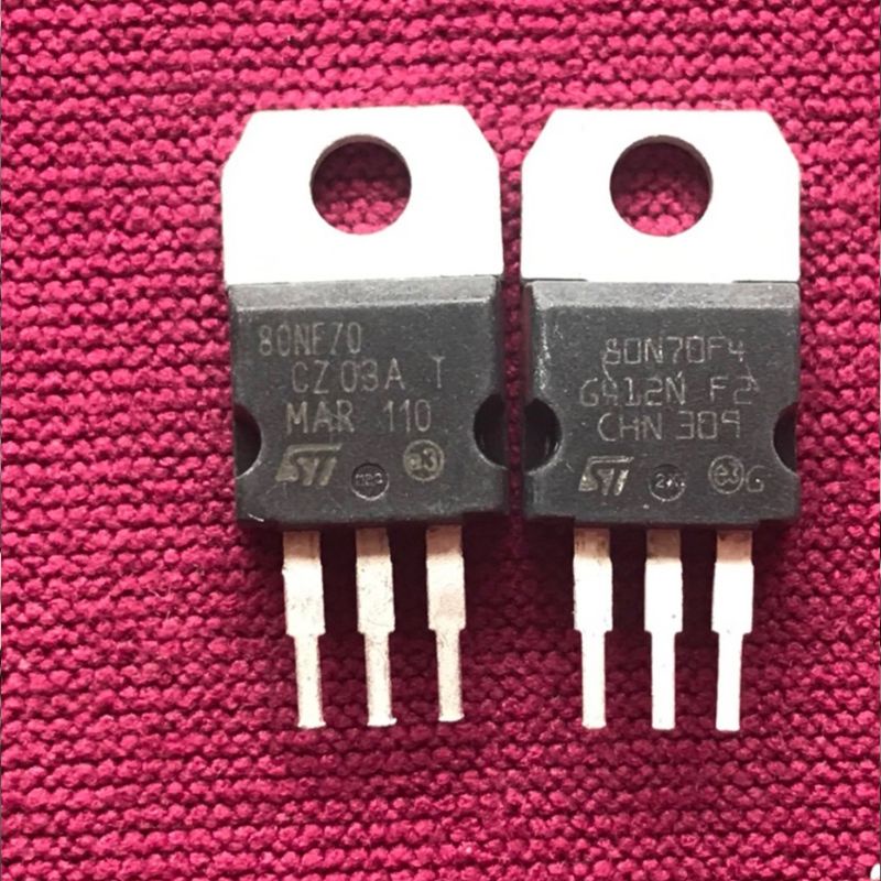 Mosfet 80NF70 chính hãng tháo máy, giá bán buôn.