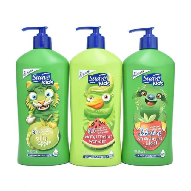 SỮA TẮM GỘI SUAVE KIDS 3 IN 1 MỸ 532ML