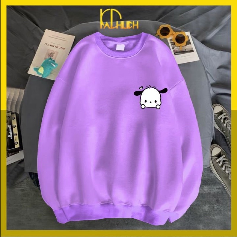 Áo sweater nam nữ in hình chú cún tai đen siêu cute