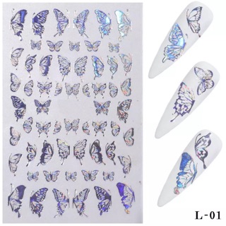 Sticker dán móng nail, miếng dán móng tay trang trí bướm dán móng tay ánh Bling bling-ĐỒ NAIL VIỆT