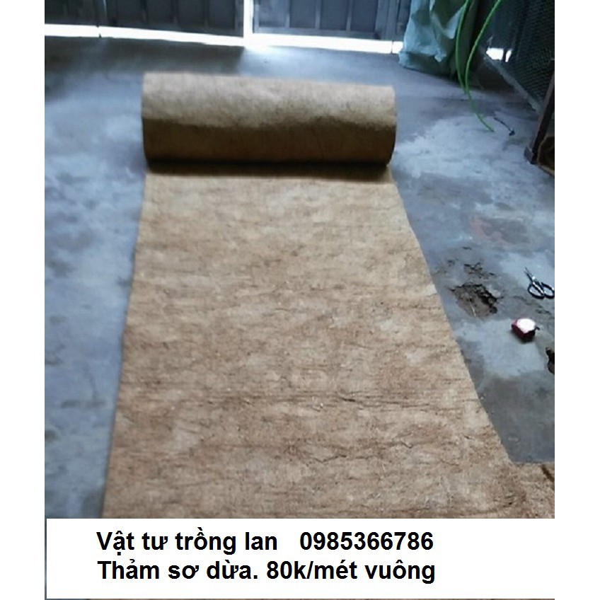 Tấm sơ dừa ép kích thước 50x50x1cm dùng làm giá thể trồng lan, thủy canh, tấm lót sàn thú cưng và tấm lọc bụi sơn