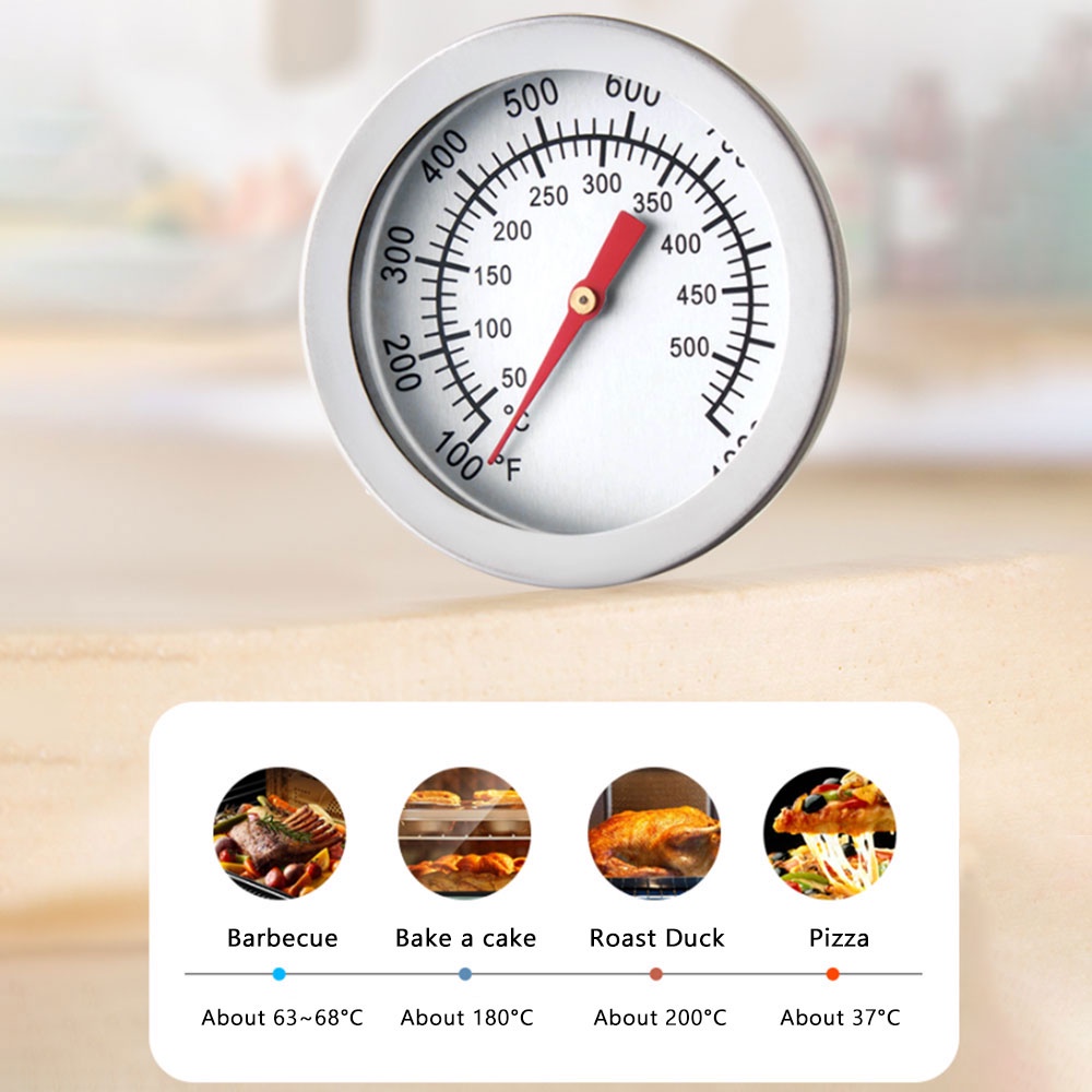 Nhiệt kế DIYMORE đo nhiệt độ lò nướng BBQ bằng thép không gỉ tiện dụng