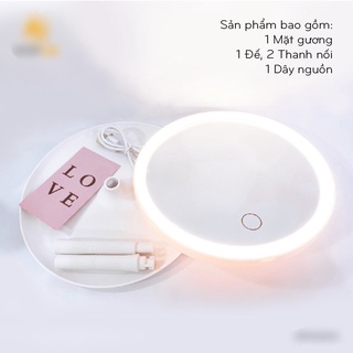 Gương đèn led để bàn trang điểm, có đèn soi sáng - AUG081
