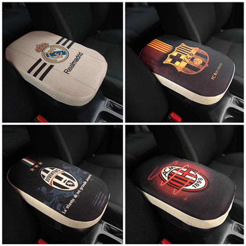 Car Armrest Box Cushion Heightening Insole Car Supplies Universal Football Club NBA Barcelona Juve Manchester United King 5aAT