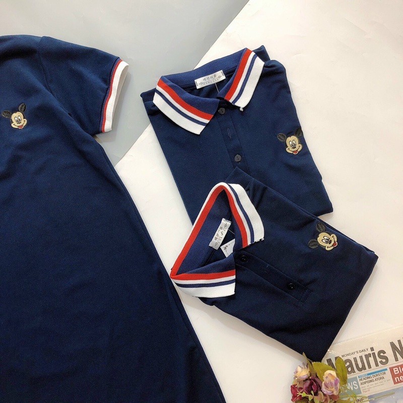 Váy polo dáng suông cổ viền thêu hình | BigBuy360 - bigbuy360.vn