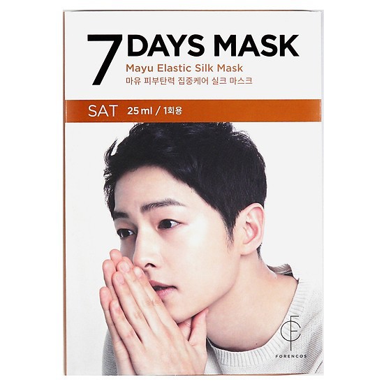 Mặt Nạ Giấy Song Joong-Ki Forencos 7 Days Tue + Super Model đen hồng