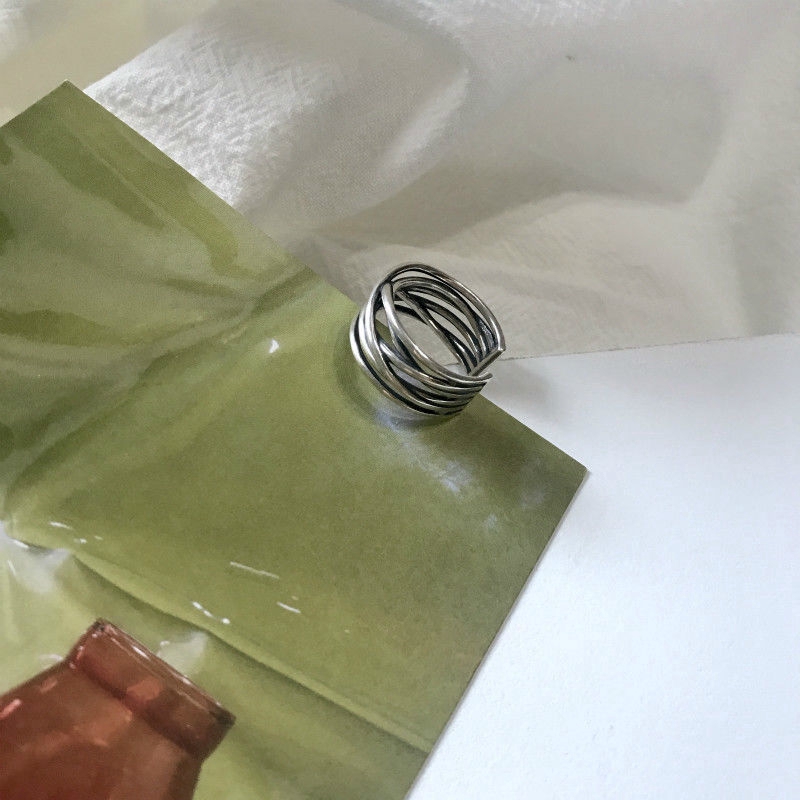 Nhẫn nhiều lớp phong cách retro sành điệu