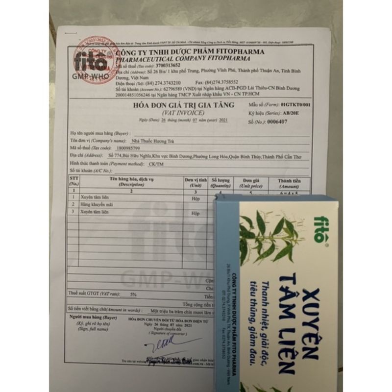 Viên uống Xuyên tâm liên [Fito]