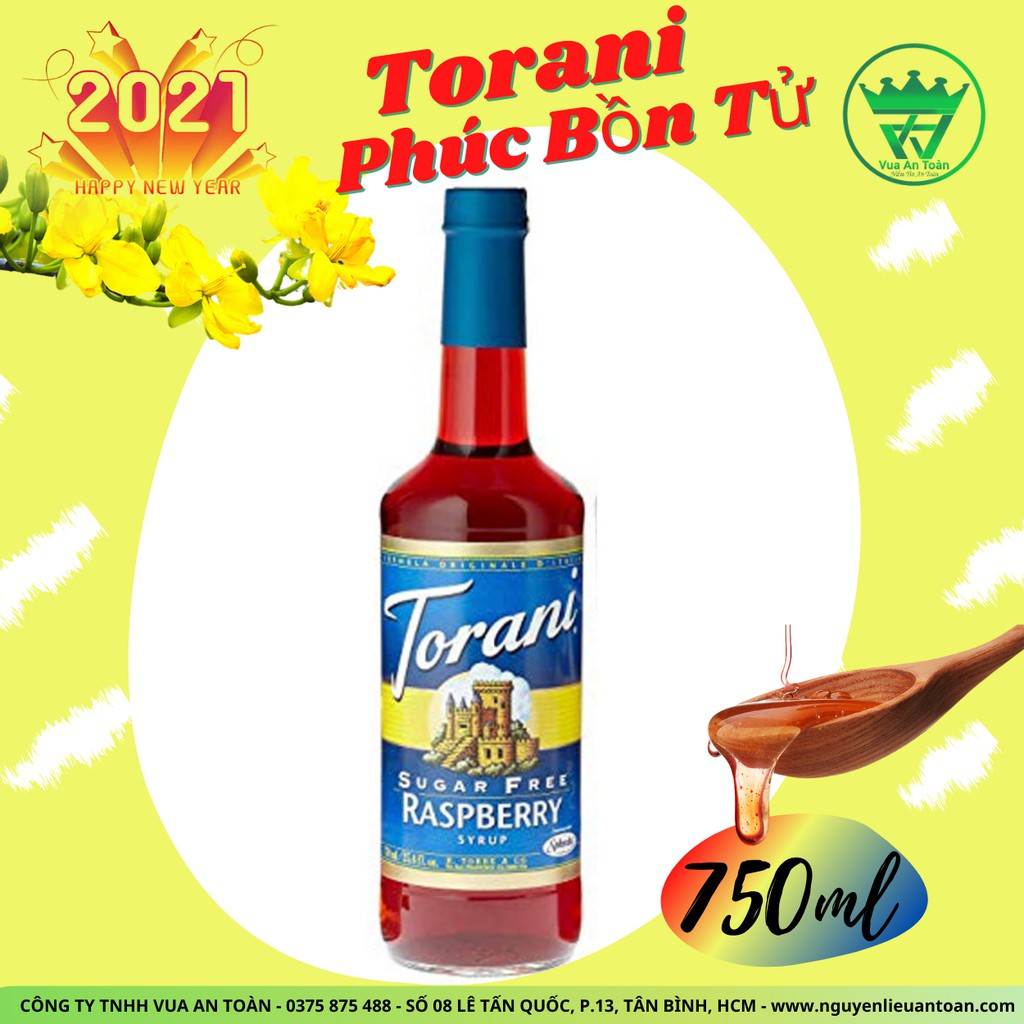 Siro Torani Phúc Bồn Tử 750ml Nhập Khẩu Chính Hãng Mỹ