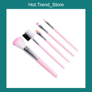 Combo 5 cây cọ trang điểm mặt đánh má , chải mi ,đánh phấn mắt , cọ kẻ môi , đánh phấn mắt 2 đầu