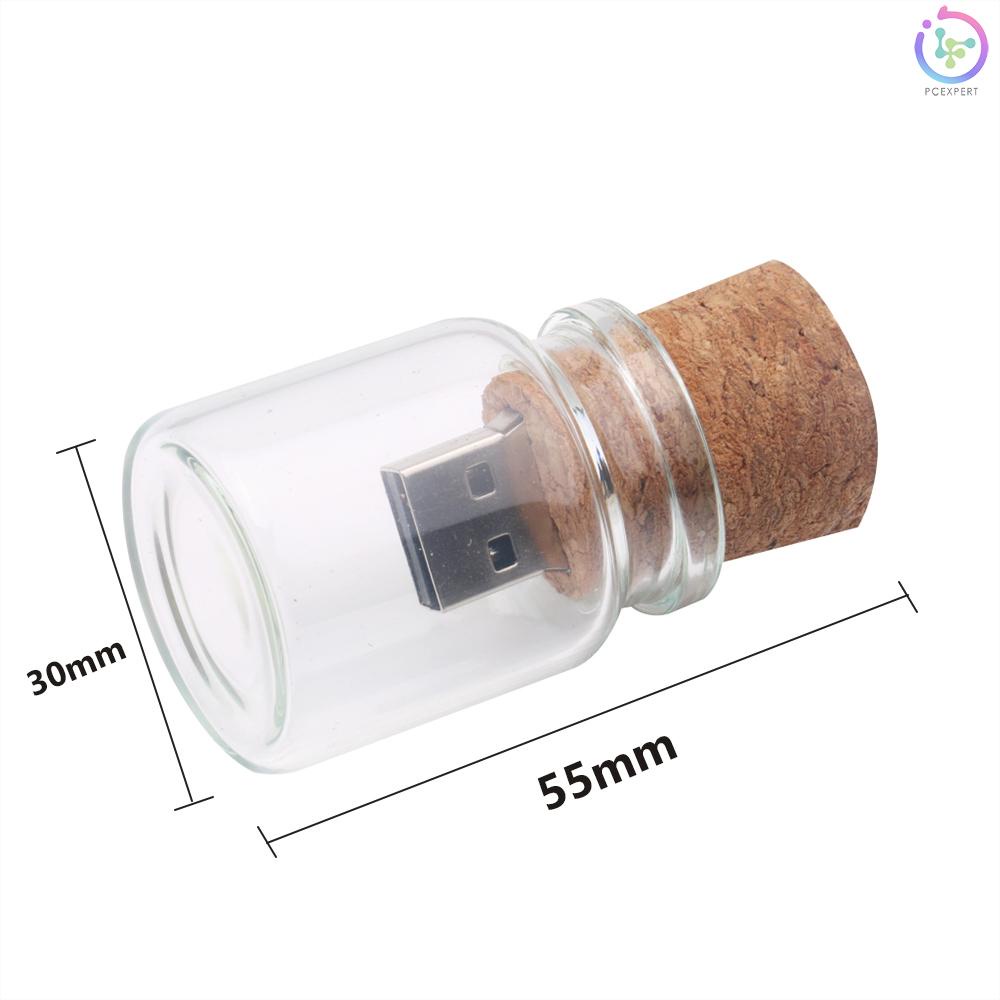 Drift Bottle Style Pendrive 8G Wishing floating bottles USB Flash Drive Plug Wood Flash Memory Stick U Disk for PC