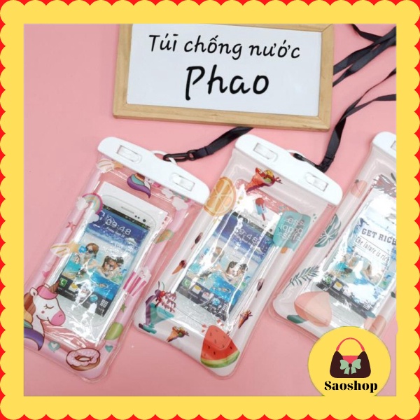 Túi Đựng Điện Thoại Chống Nước Có Cảm Ứng Có Phao Hình Ngộ Nghĩnh