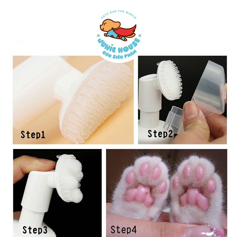 Chai xịt vệ sinh làm sạch bàn chân rửa chân cho chó mèo