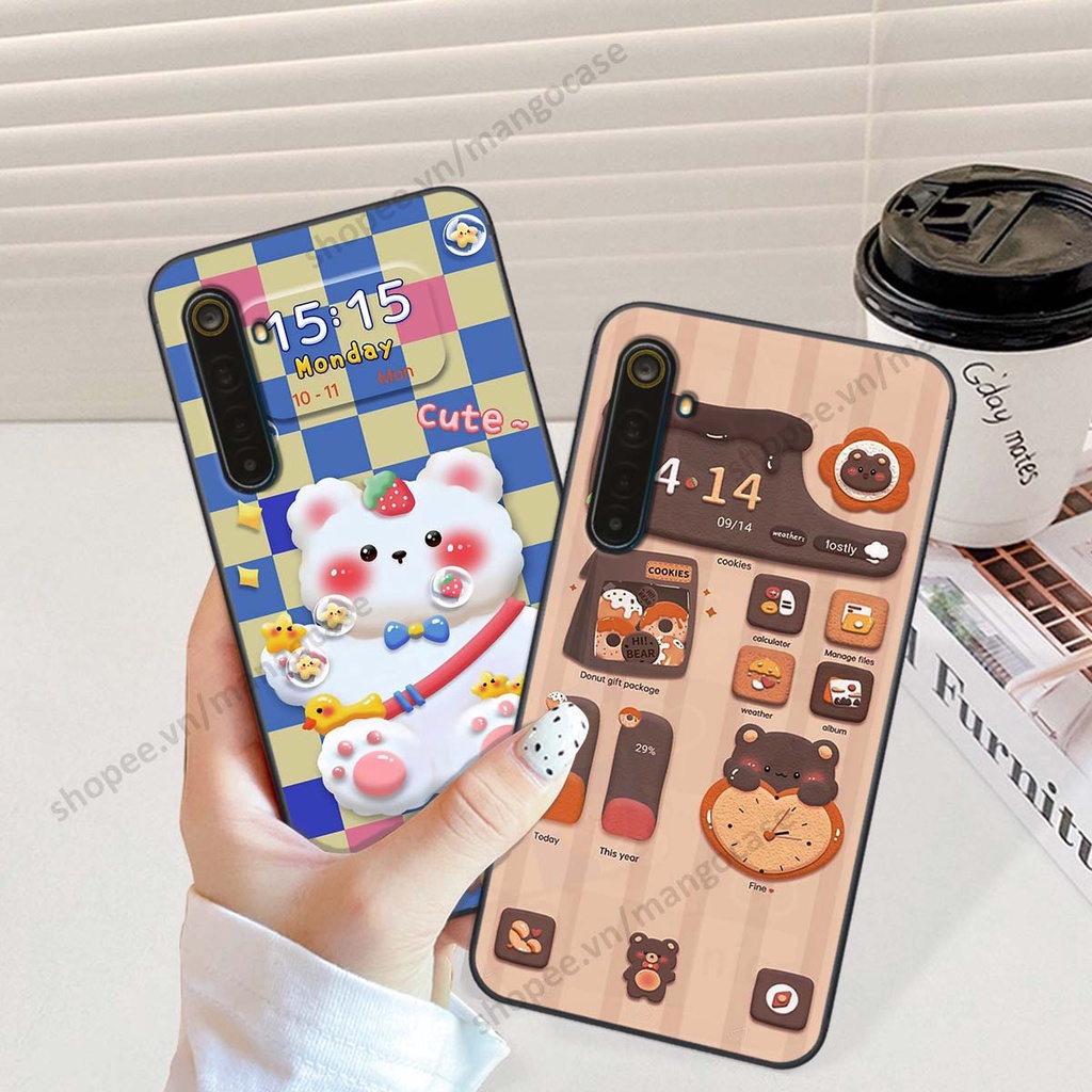 Ốp lưng Realme 6 / 6 Pro hình gấu, thỏ, đồng hồ cute dễ thương