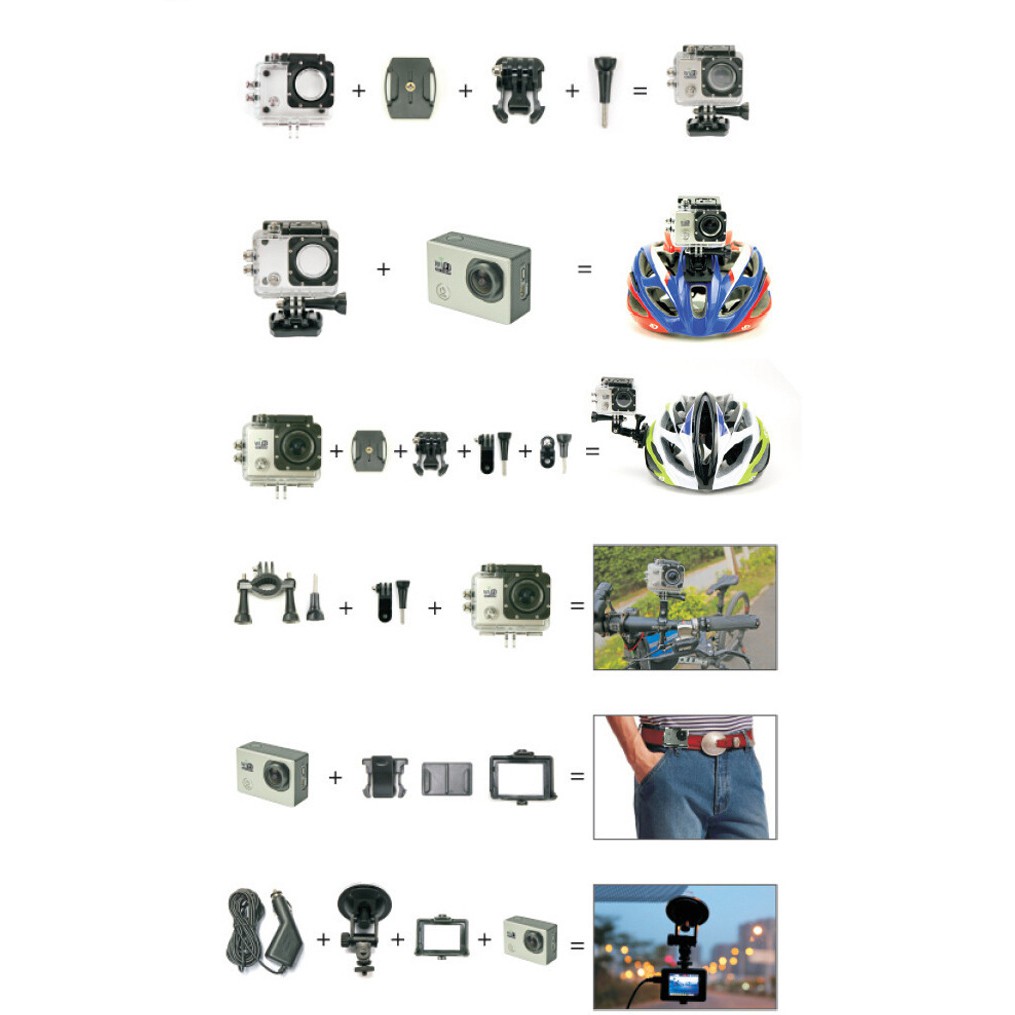 Camera hành động thể thao ngoài trời kèm vỏ chống nước khi lặn camera hành trình 1080 A1S giá rẻ Phặn Phặn