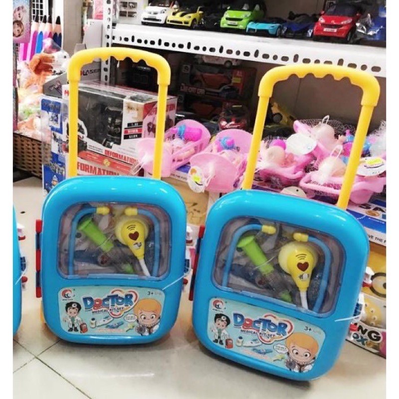 Bộ Đồ Chơi Vali Kéo Bác Sĩ Cho Bé Gái/Trai Có Màu Xanh/Hồng Dùng Pin