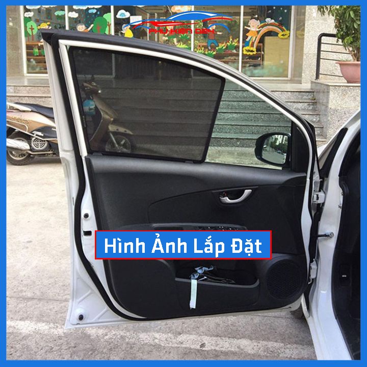Bộ 4 rèm chắn nắng nam châm Honda Brio khung cố định chống tia UV