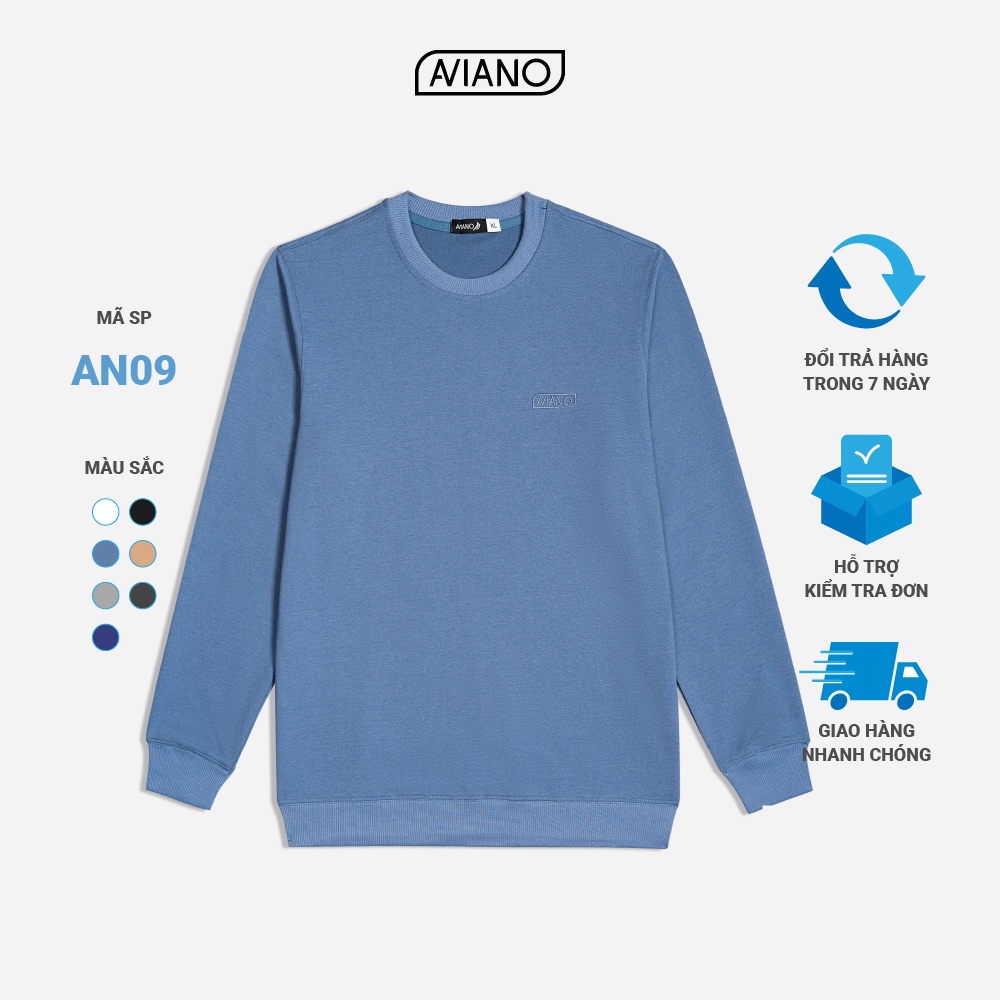 Áo Nỉ Nam Thêu Thiết Kế Trẻ Trung Thời Trang Cao Cấp AVIANO