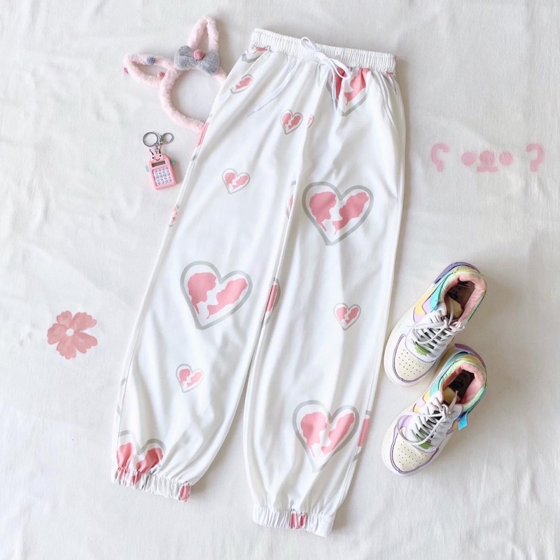 Quần Jogger Unisex Trái Tim Ảnh Thật