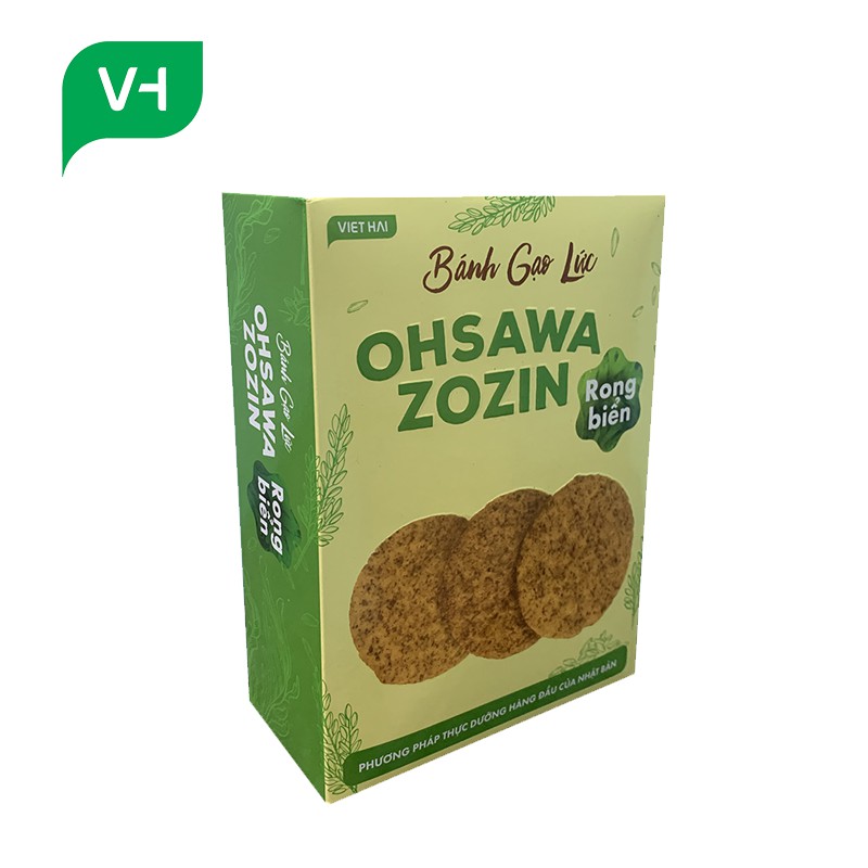 Bánh gạo lứt OHSAWA ZOZIN Rong biển 125g - Ăn vặt giảm cân không lo béo 100% từ gạo lứt | BigBuy360 - bigbuy360.vn