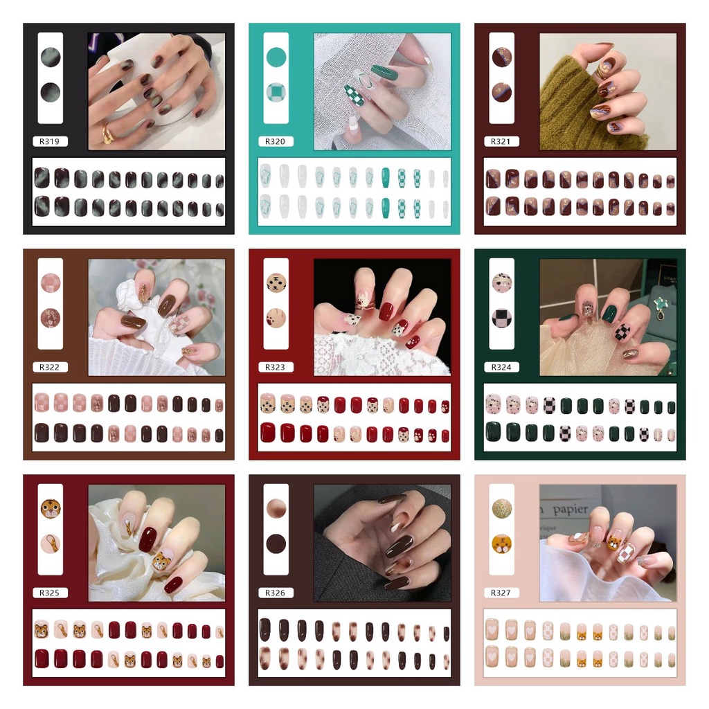 Hộp 24 Móng Tay Giả Múa Ba Lê R300-R350