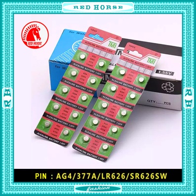 Pin đồng hồ đeo tay AG4 / 377A / LR626 - vỉ 10 viên TMI