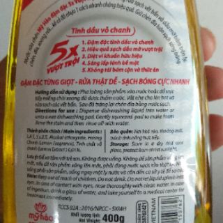 Nước Rửa Chén Mỹ Hảo Chanh 2x Đậm Đặc 400ML