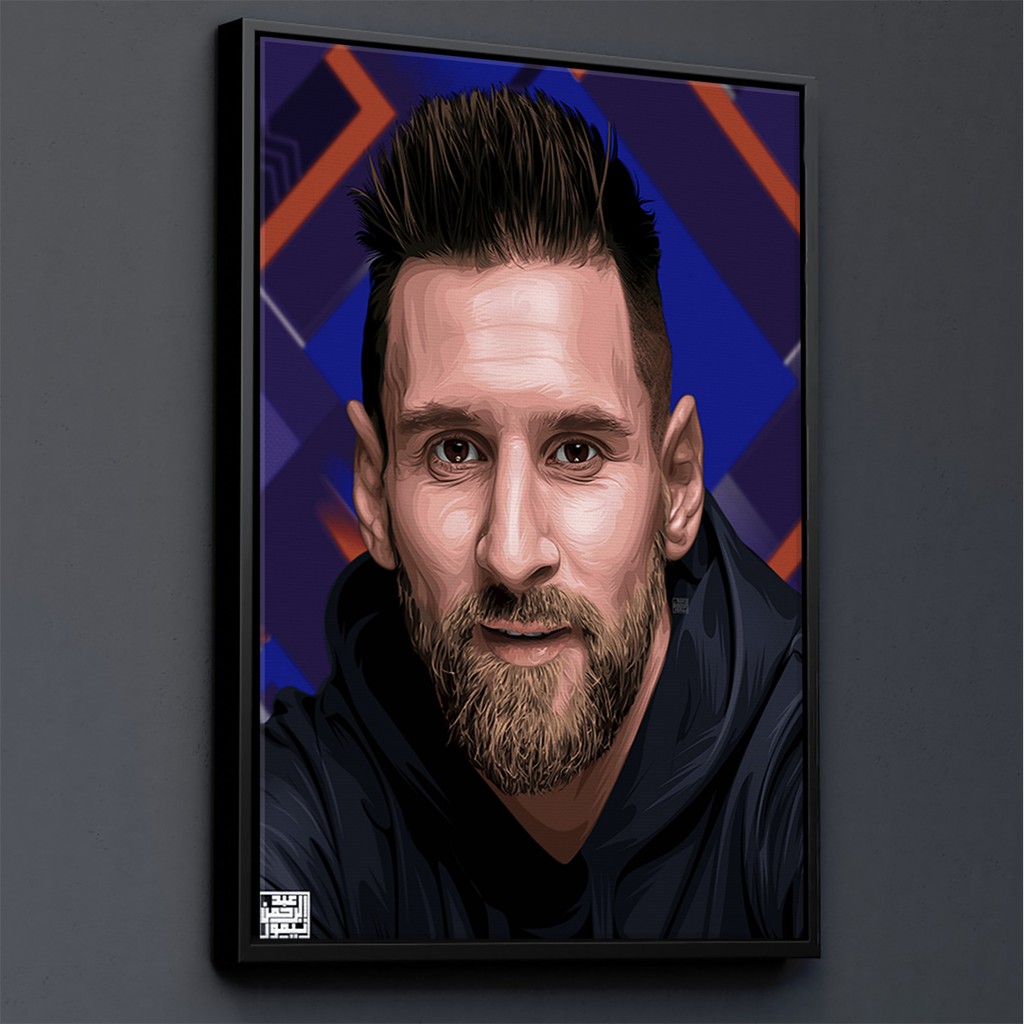 TRANH CANVAS CẦU THỦ BÓNG ĐÁ treo tường in theo yêu cầu - Lionel Messi M10 13