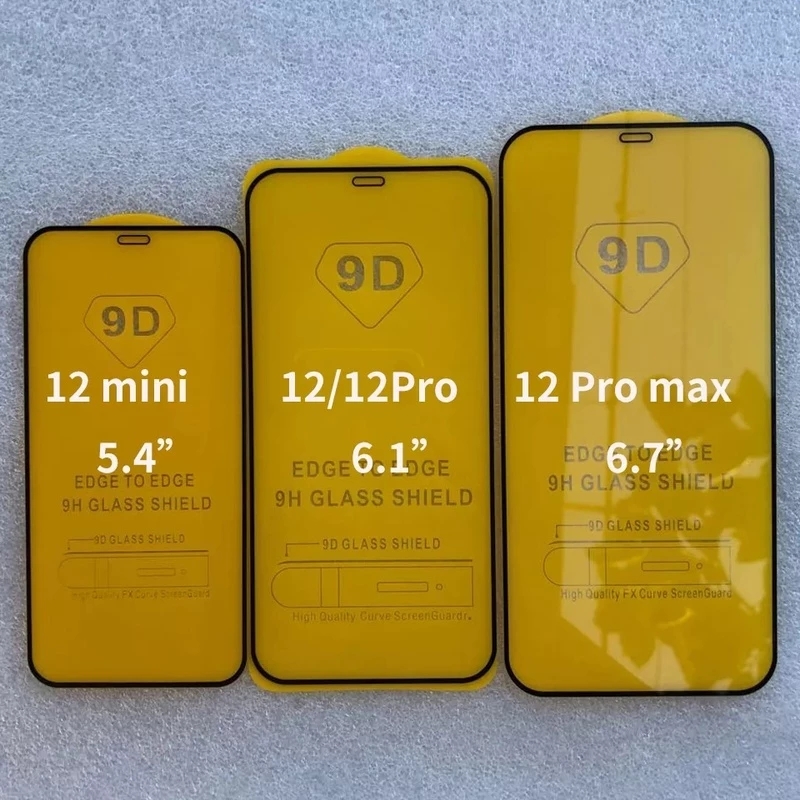 Kính cường lực 9d bảo vệ toàn màn hình thích hợp cho iPhone 6 6S Plus 7 8 Plus X XS Max XR 11 12 Pro Max 12 Mini
