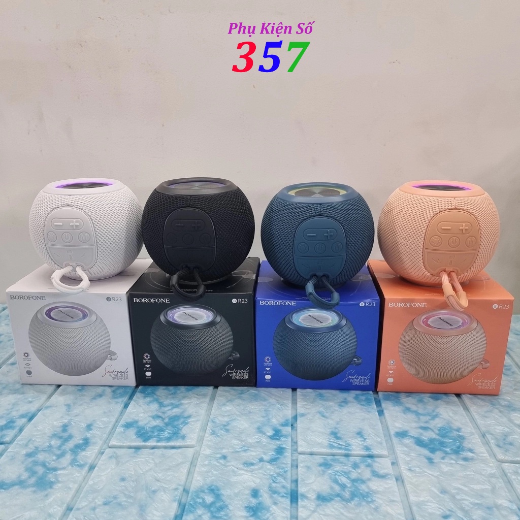 Loa bluetooth Borofone BR23 led tròn âm thanh hay, pin ngon - Bảo hành 12 tháng (Màu ngẫu nhiên)