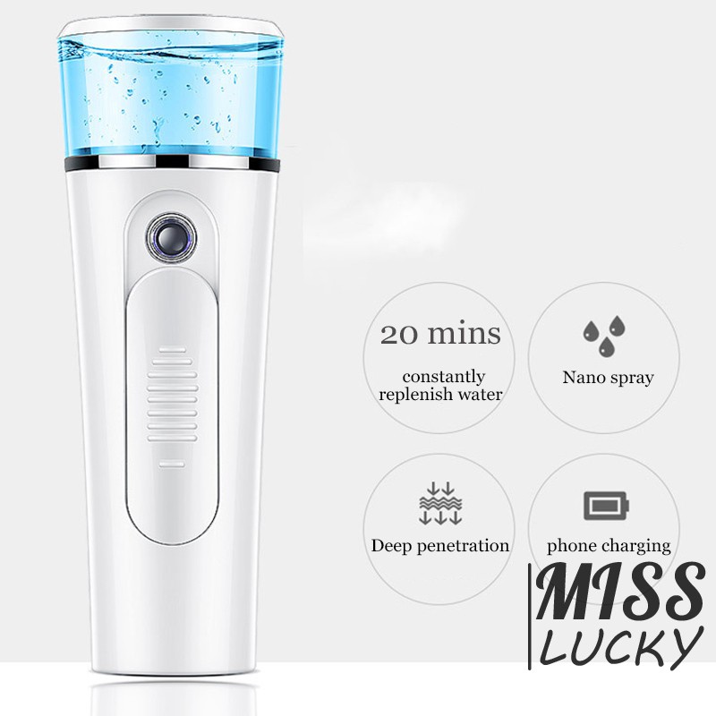 ❤HHN-VN Portable Face Nano Spray Bottle Facial Hair Steamer Face Sprayer Cold Beauty Hydrating Skin 