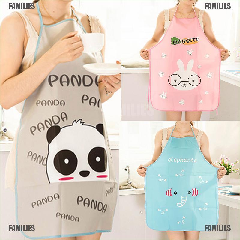 Tạp Dề Families Chống Thấm Nước Họa Tiết Hoạt Hình Dễ Thương