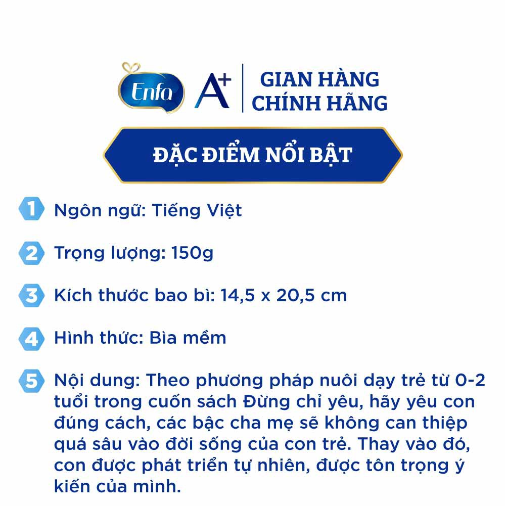 Quà Tặng Enfa – Sách Đừng Chỉ Yêu, Hãy Yêu Con Đúng Cách