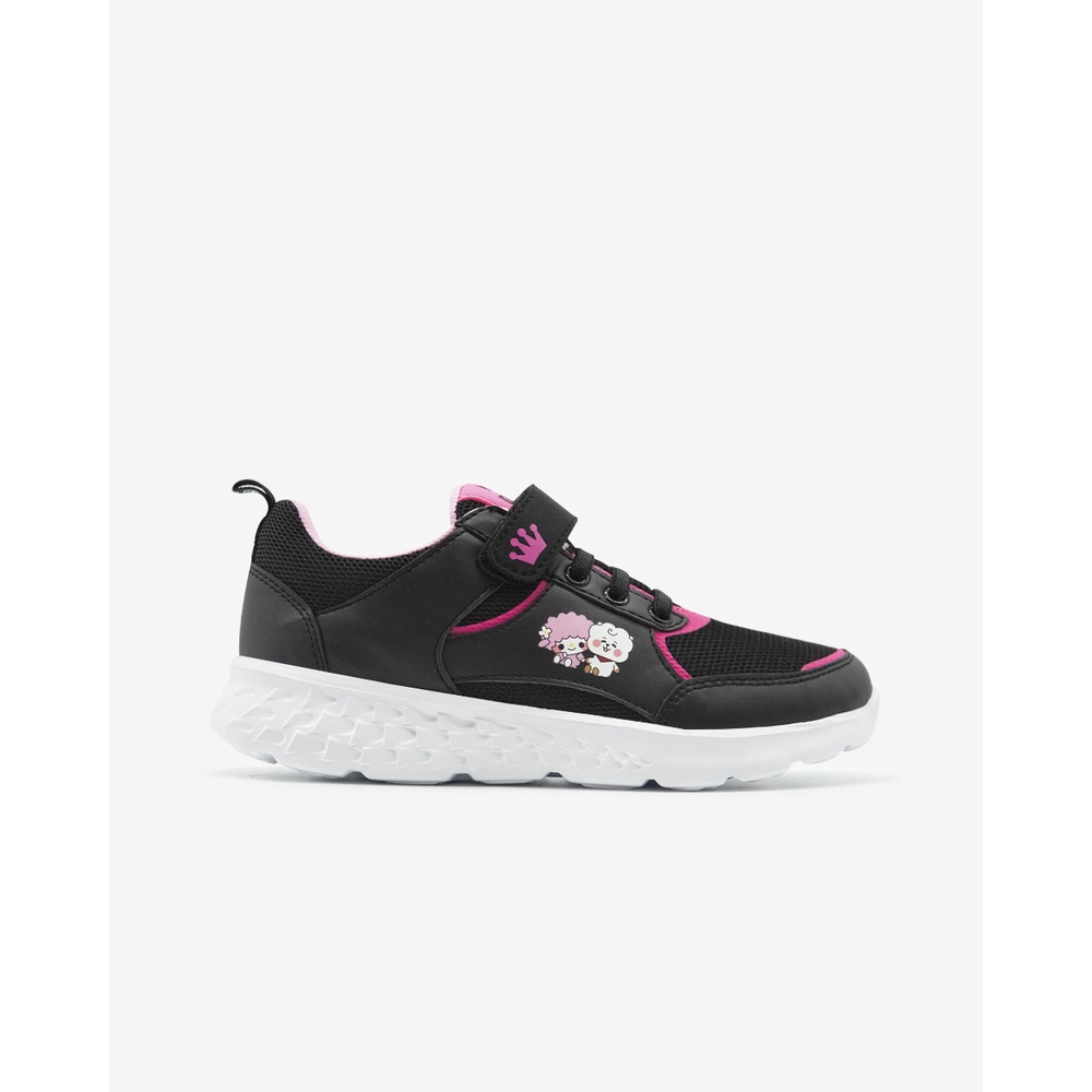 Giày Sneaker Urban cao cấp cho bé gái TG2210 đen hồng và trắng hồng