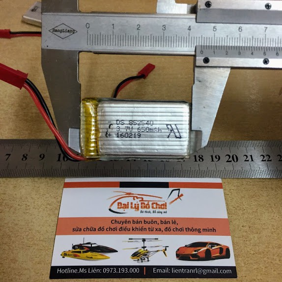 Pin sạc 3.7V 600mAh chân JST dành cho máy bay điều khiển tại RUBYRC