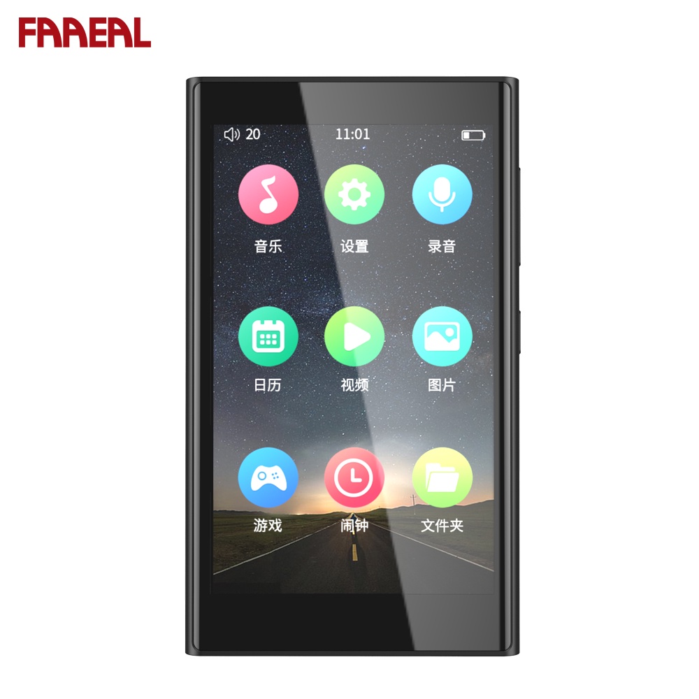 FAAEAL RUIZU H10 Bluetooth MP3 Player 16GB 32GB Full Touch Screen MP4 Music Player With Speaker FM Radio EBook Recording