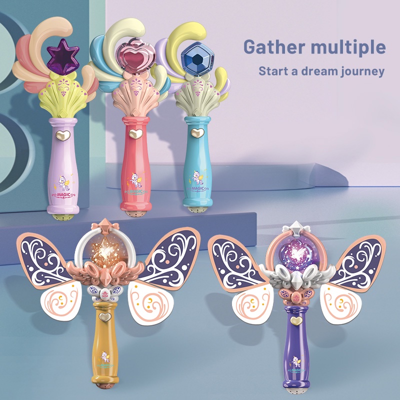 Đồ chơi gậy phép thuật ZHAN QI TOYS có đèn LED và nhạc vui nhộn cho bé gái