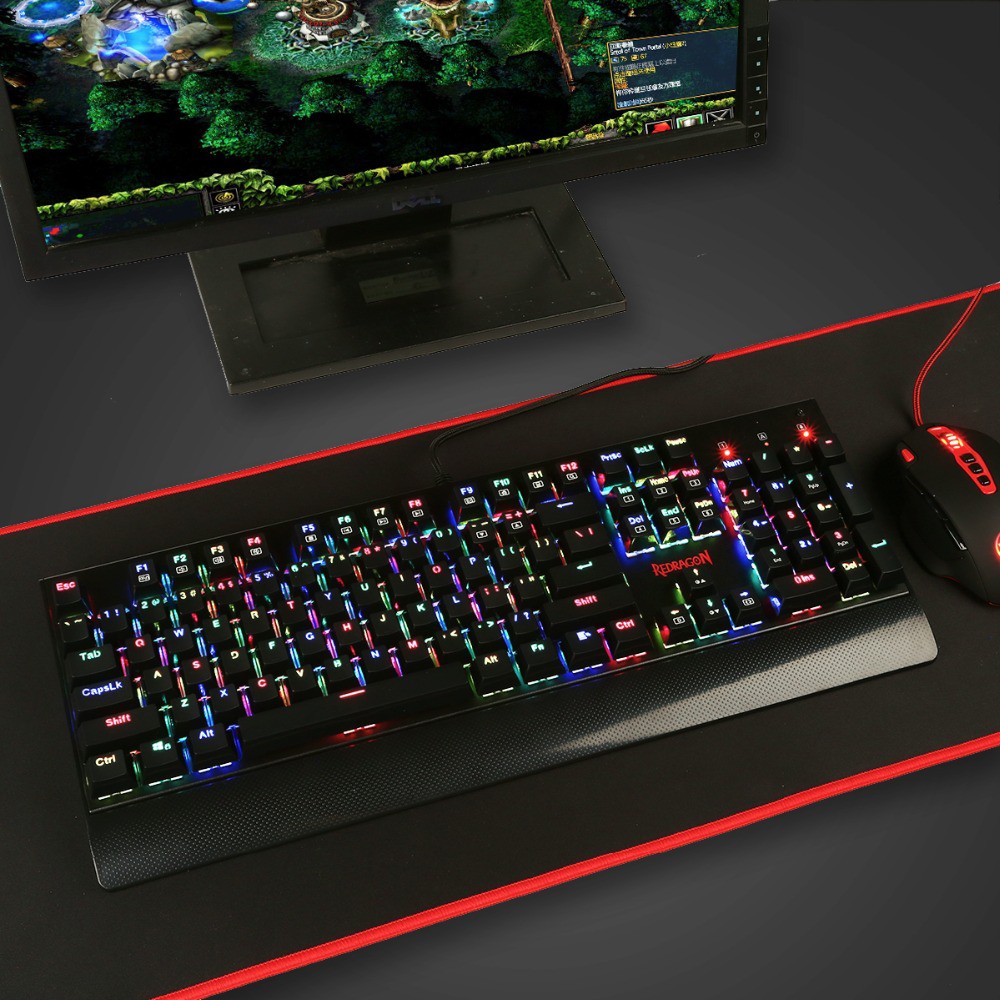 Bàn phím cơ Redragon Kala K557 Black (USB / 104 Keys / 8 switch included / RGB LED)