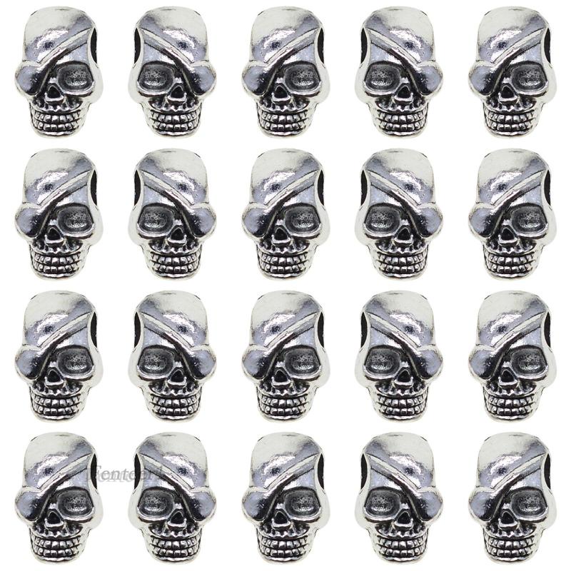 1 [Fenteer1] 10 / 20 / 30 Hạt Charm Đầu Lâu 2mm Làm Trang Sức