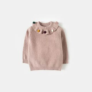 Áo len cổ bèo cục bông sz 110