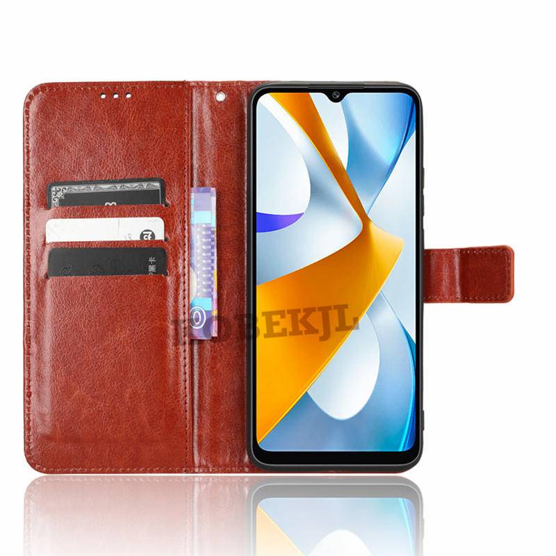 Bao Da Điện Thoại pu Có Ngăn Đựng Thẻ Cho xiaomi poco c40 xiaomi poco c40 f4 gt m4 m5 m5s pococ40 Ốp