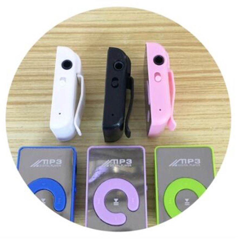 Máy nghe nhạc MP3 mini kỹ thuật số có kẹp cố định hỗ trợ thẻ SD/TF có cổng USB